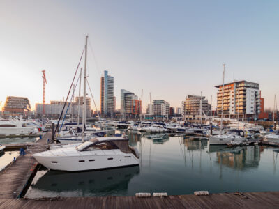 Ocean,Village,Marina,In,Southampton.,The,21st,Redevelopment,Of,Ocean